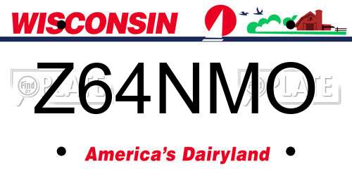Z64NMO Wisconsin License Plate