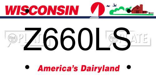 Z660LS Wisconsin License Plate