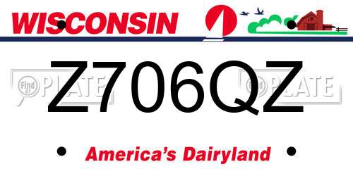 Z706QZ Wisconsin License Plate