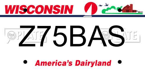 Z75BAS Wisconsin License Plate