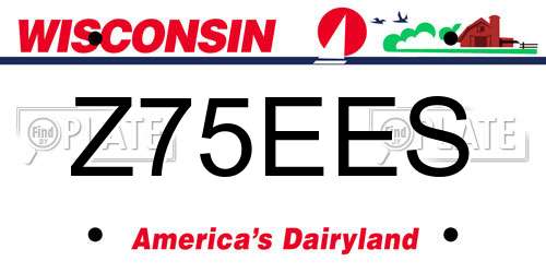 Z75EES Wisconsin License Plate