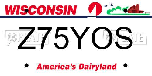 Z75YOS Wisconsin License Plate