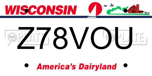Z78VOU Wisconsin License Plate
