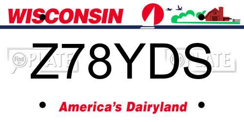 Z78YDS Wisconsin License Plate