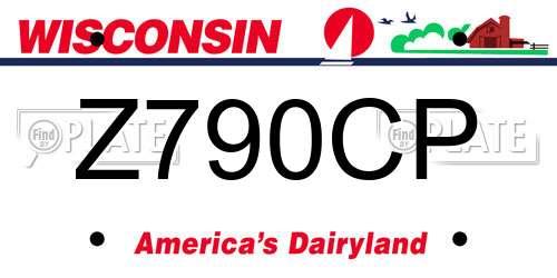 Z790CP Wisconsin License Plate