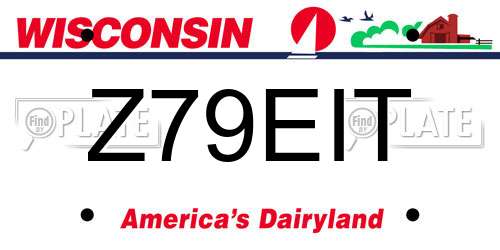 Z79EIT Wisconsin License Plate