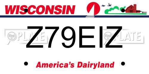Z79EIZ Wisconsin License Plate