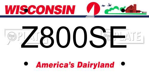 Z800SE Wisconsin License Plate
