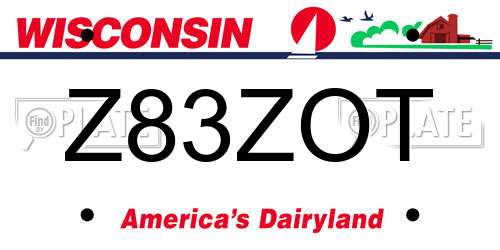 Z83ZOT Wisconsin License Plate