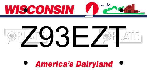 Z93EZT Wisconsin License Plate