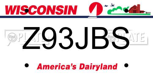 Z93JBS Wisconsin License Plate