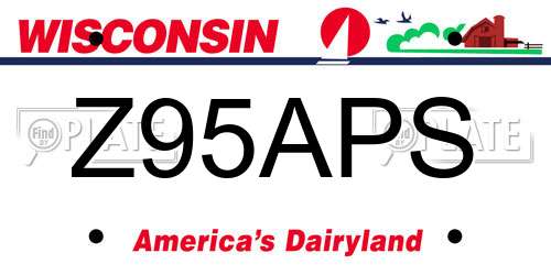 Z95APS Wisconsin License Plate