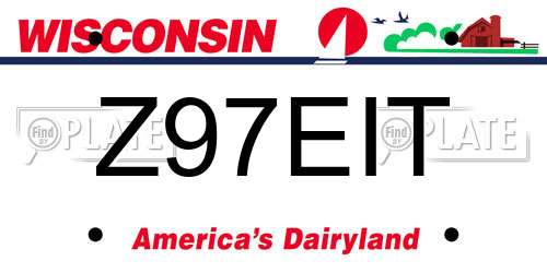 Z97EIT Wisconsin License Plate