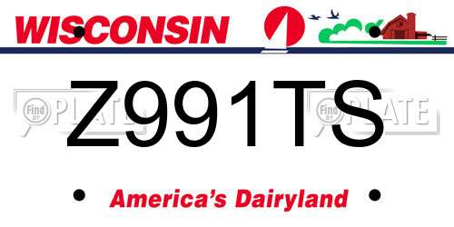Z991TS Wisconsin License Plate