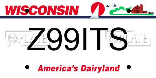 Z99ITS Wisconsin License Plate