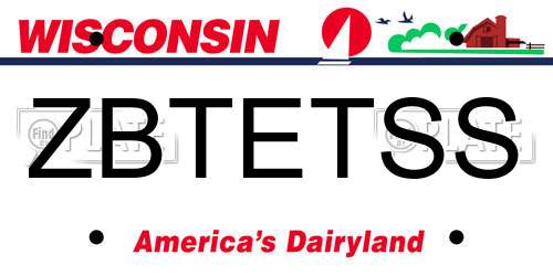 ZBTETSS Wisconsin License Plate