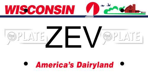 ZEV Wisconsin License Plate