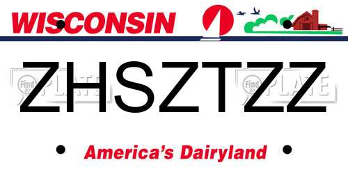 ZHSZTZZ Wisconsin License Plate