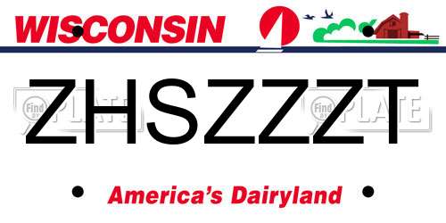 ZHSZZZT Wisconsin License Plate
