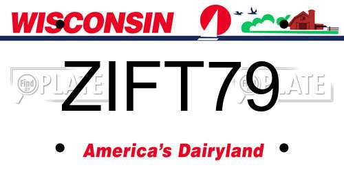 ZIFT79 Wisconsin License Plate