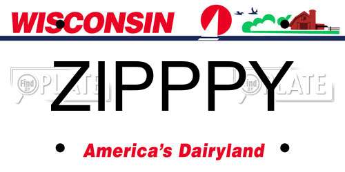 ZIPPPY Wisconsin License Plate
