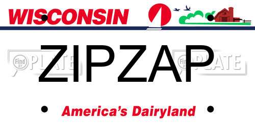 ZIPZAP Wisconsin License Plate