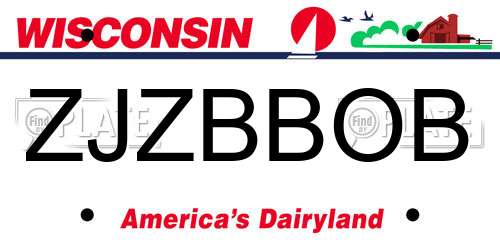 ZJZBBOB Wisconsin License Plate