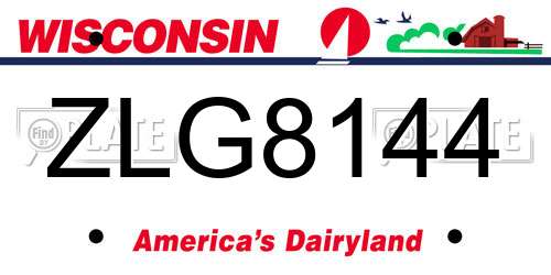 ZLG8144 Wisconsin License Plate