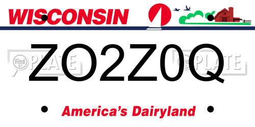 ZO2Z0Q Wisconsin License Plate