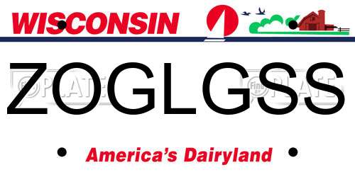 ZOGLGSS Wisconsin License Plate