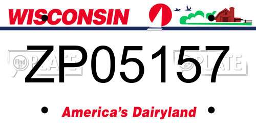 ZP05157 Wisconsin License Plate