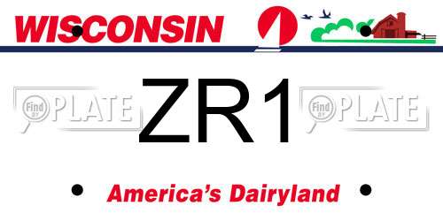 ZR1 Wisconsin License Plate