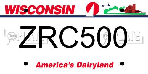 ZRC500 Wisconsin License Plate