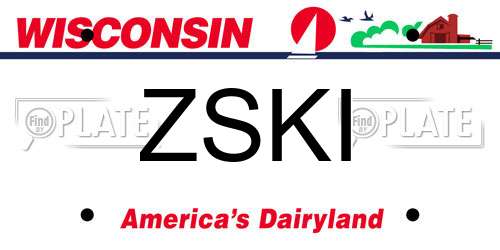 ZSKI Wisconsin License Plate