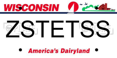 ZSTETSS Wisconsin License Plate