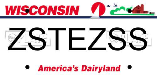 ZSTEZSS Wisconsin License Plate