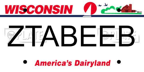 ZTABEEB Wisconsin License Plate