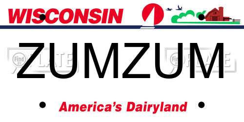 ZUMZUM Wisconsin License Plate