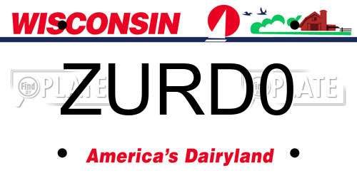 ZURD0 Wisconsin License Plate