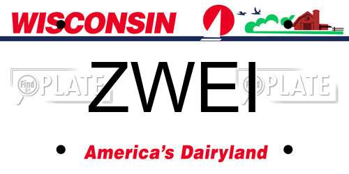 ZWEI Wisconsin License Plate