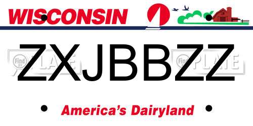 ZXJBBZZ Wisconsin License Plate