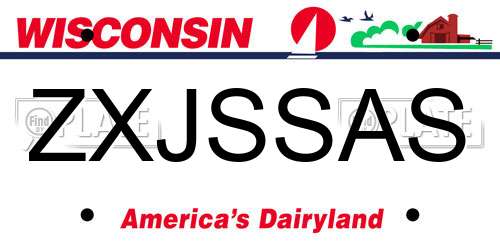 ZXJSSAS Wisconsin License Plate