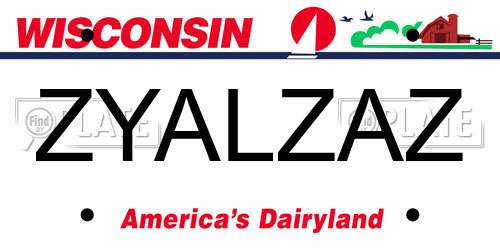 ZYALZAZ Wisconsin License Plate
