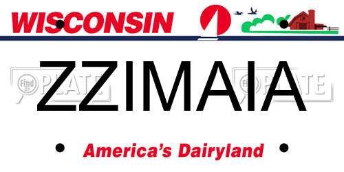 ZZIMAIA Wisconsin License Plate