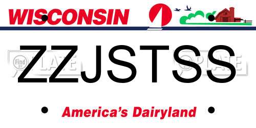 ZZJSTSS Wisconsin License Plate