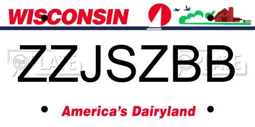 ZZJSZBB Wisconsin License Plate