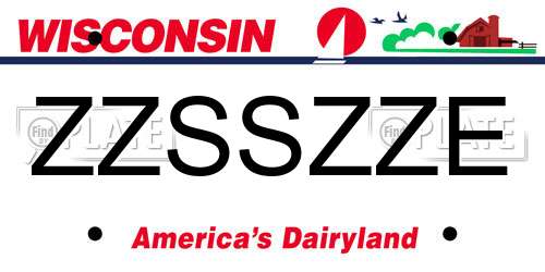 ZZSSZZE Wisconsin License Plate