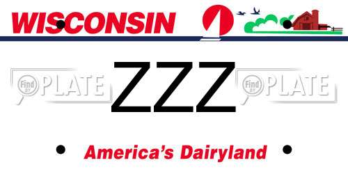 ZZZ Wisconsin License Plate