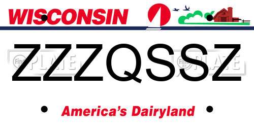 ZZZQSSZ Wisconsin License Plate