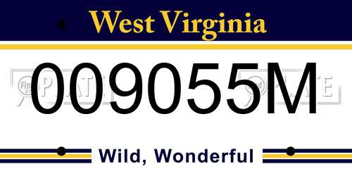 009055M West Virginia License Plate